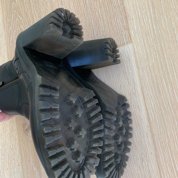 Rare Dr. Martens Magdalena II Platform Quad Heeled Boots Black Leather, 9 - Picture 6 of 10